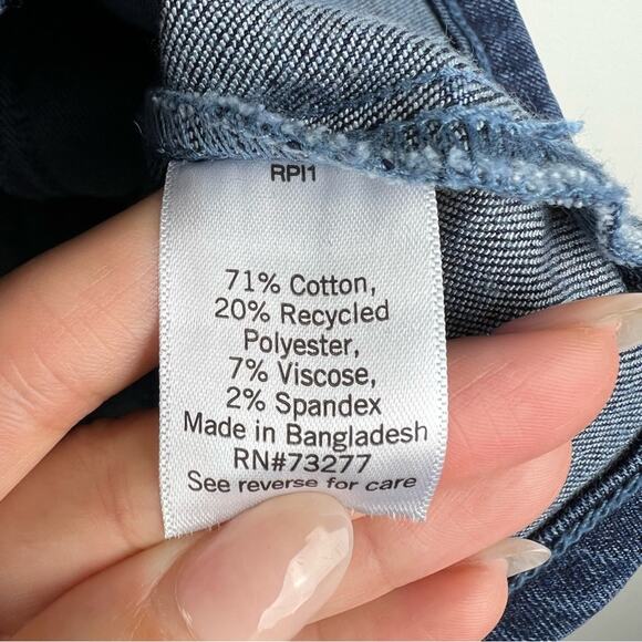 NEW Denim Button Down Pinafore Mini Dress XS - Picture 4 of 6